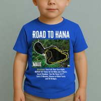 Road To Hana Map Maui Island Surfing Hawaiian Beach Summer Toddler T-Shirt