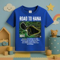 Road To Hana Map Maui Island Surfing Hawaiian Beach Summer Toddler T-Shirt