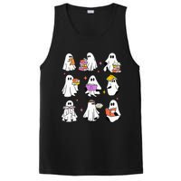 Retro Teacher Halloween Ghost Read More Books Teacher PosiCharge Competitor Tank