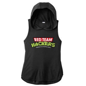 Red Team Hackers Heroes In A Popped Shell Ladies PosiCharge Tri-Blend Wicking Draft Hoodie Tank