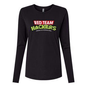 Red Team Hackers Heroes In A Popped Shell Womens Cotton Relaxed Long Sleeve T-Shirt