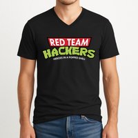 Red Team Hackers Heroes In A Popped Shell V-Neck T-Shirt