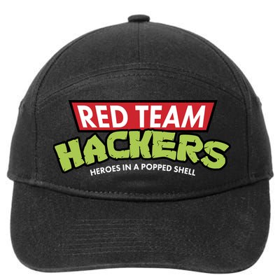 Red Team Hackers Heroes In A Popped Shell 7-Panel Snapback Hat