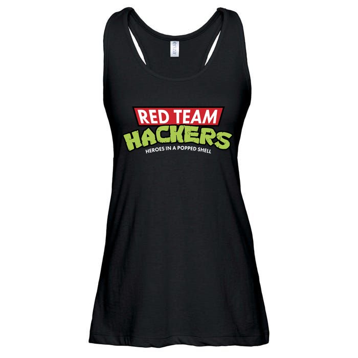 Red Team Hackers Heroes In A Popped Shell Ladies Essential Flowy Tank
