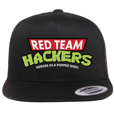 Red Team Hackers Heroes In A Popped Shell Flatbill Hat