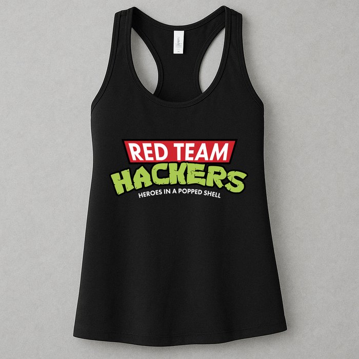 Red Team Hackers Heroes In A Popped Shell Womens Tank Top