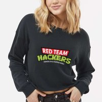 Red Team Hackers Heroes In A Popped Shell Cropped Pullover Crew