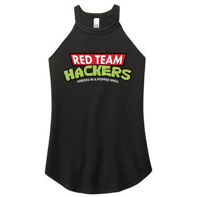 Red Team Hackers Heroes In A Popped Shell Women's Perfect Tri Rocker Tank