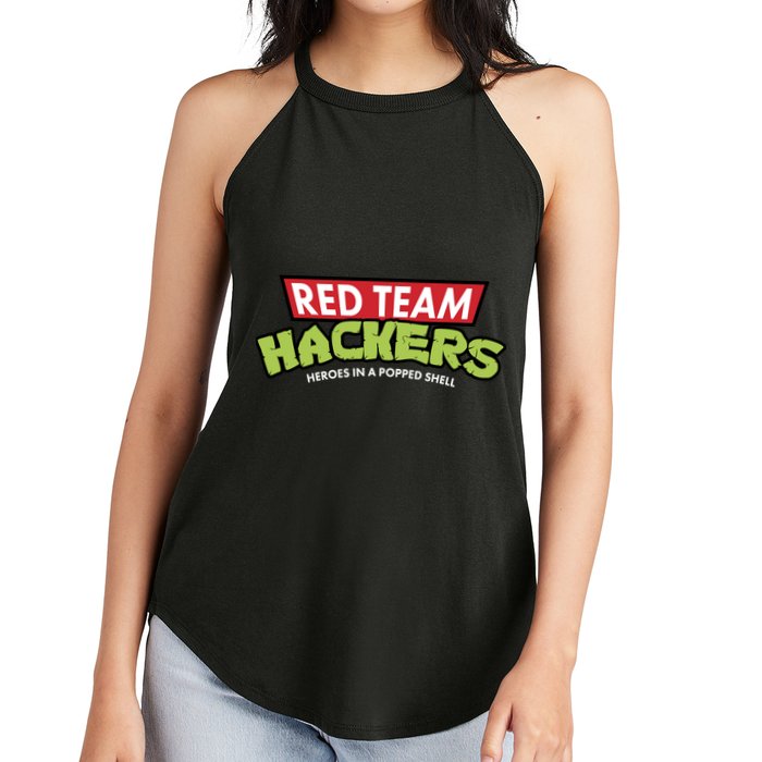 Red Team Hackers Heroes In A Popped Shell Women's Perfect Tri Rocker Tank