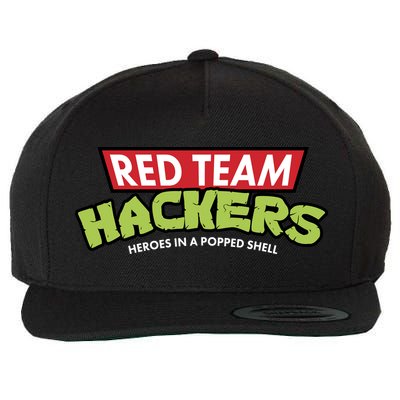 Red Team Hackers Heroes In A Popped Shell Wool Snapback Cap