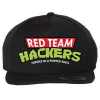 Red Team Hackers Heroes In A Popped Shell Wool Snapback Cap