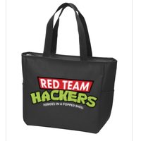 Red Team Hackers Heroes In A Popped Shell Zip Tote Bag