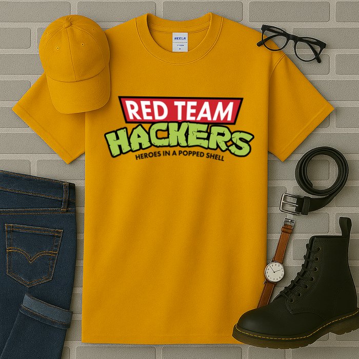 Red Team Hackers Heroes In A Popped Shell Tall T-Shirt