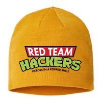 Red Team Hackers Heroes In A Popped Shell Sustainable Beanie