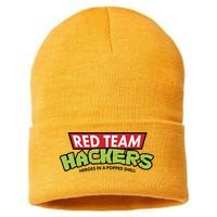 Red Team Hackers Heroes In A Popped Shell Sustainable Knit Beanie