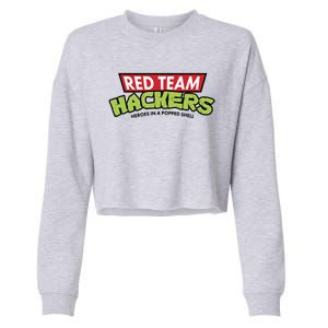 Red Team Hackers Heroes In A Popped Shell Cropped Pullover Crew