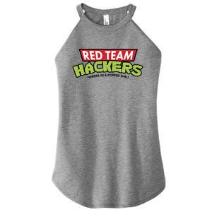 Red Team Hackers Heroes In A Popped Shell Women's Perfect Tri Rocker Tank