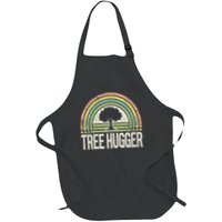 Retro Tree Hugger Design Full-Length Apron With Pockets