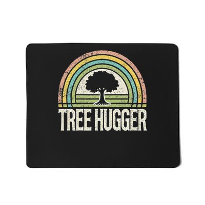 Retro Tree Hugger Design Mousepad