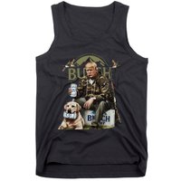 Retro Trump Hunting Deer Funny Beer Drinking Hunting Tank Top