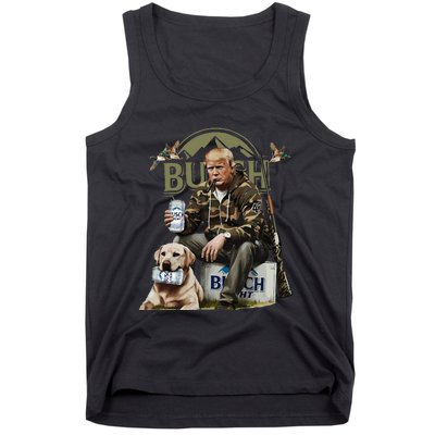 Retro Trump Hunting Deer Funny Beer Drinking Hunting Tank Top