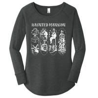 Retro The Haunted Mansion Stretching Room Sketch Foolish Mortals Women's Perfect Tri Tunic Long Sleeve Shirt