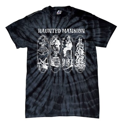 Retro The Haunted Mansion Stretching Room Sketch Foolish Mortals Tie-Dye T-Shirt