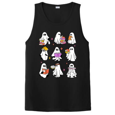 Retro Teacher Halloween Ghost Read More Books Teacher PosiCharge Competitor Tank