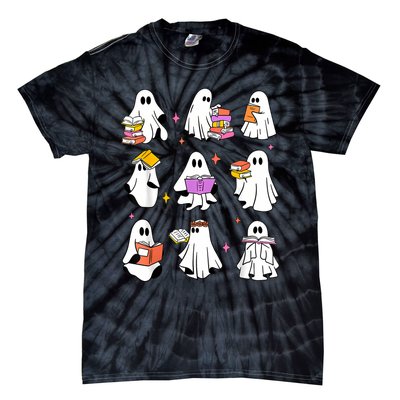 Retro Teacher Halloween Ghost Read More Books Teacher Tie-Dye T-Shirt