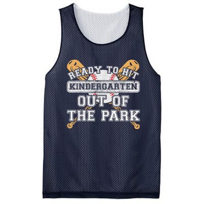 Ready To Hit Kindergarten Out Of The Park - Back to School Mesh Reversible Basketball Jersey Tank