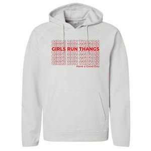 Run Thangs Have A Good Day Performance Fleece Hoodie