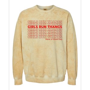 Run Thangs Have A Good Day Colorblast Crewneck Sweatshirt