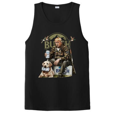 Retro Trump Hunting Deer Funny Beer Drinking Hunting PosiCharge Competitor Tank