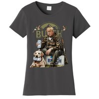 Retro Trump Hunting Deer Funny Beer Drinking Hunting Women's T-Shirt