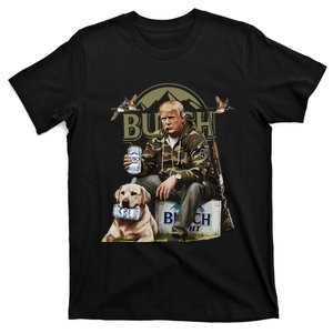 Retro Trump Hunting Deer Funny Beer Drinking Beer Hunting T-Shirt