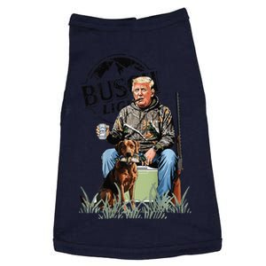 Retro Trump Hunting Deer Funny Drinking Beer Hunting Doggie Tank