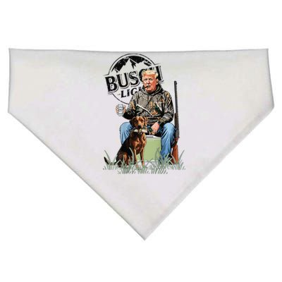 Retro Trump Hunting Deer Funny Drinking Beer Hunting USA-Made Doggie Bandana