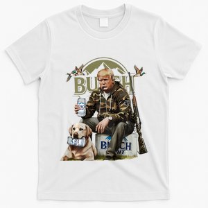 Retro Trump Hunting Deer Funny Beer Drinking Hunting On Back T-Shirt