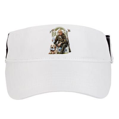 Retro Trump Hunting Deer Funny Beer Drinking Hunting On Back Adult Drive Performance Visor