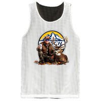 Retro Trump Hunting Deer Maga Beer Drinking Beer Hunting Mesh Reversible Basketball Jersey Tank