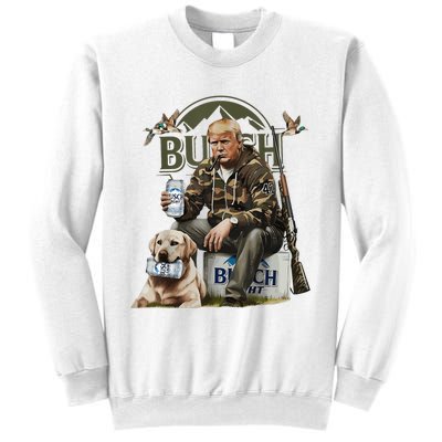 Retro Trump Hunting Deer Funny Beer Drinking Beer Hunting Sweatshirt