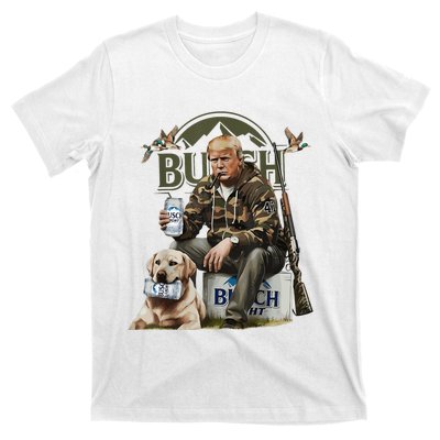 Retro Trump Hunting Deer Funny Beer Drinking Beer Hunting T-Shirt