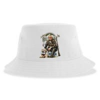 Retro Trump Hunting Deer Funny Beer Drinking Beer Hunting Sustainable Bucket Hat