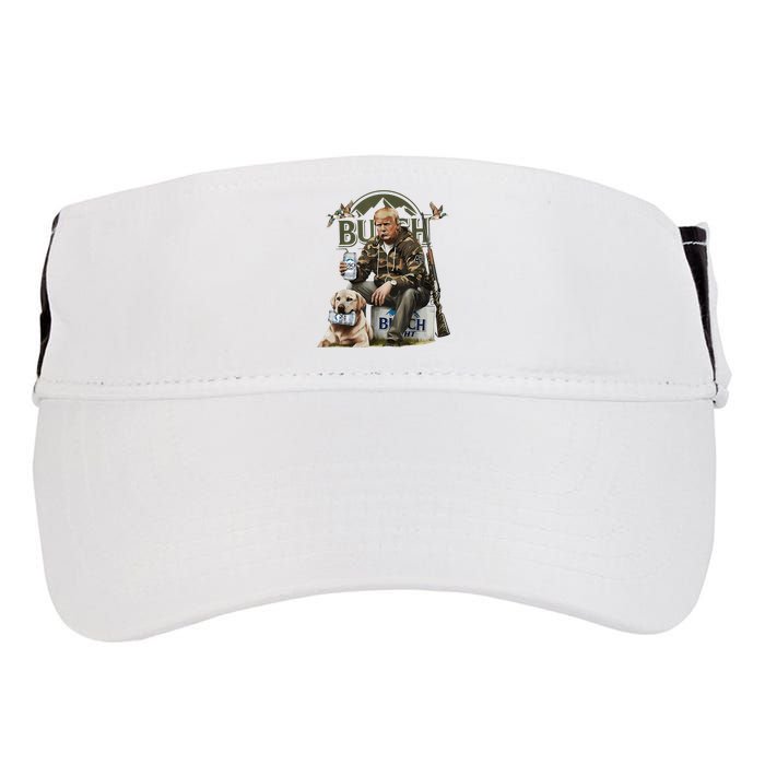 Retro Trump Hunting Deer Funny Beer Drinking Beer Hunting Adult Drive Performance Visor