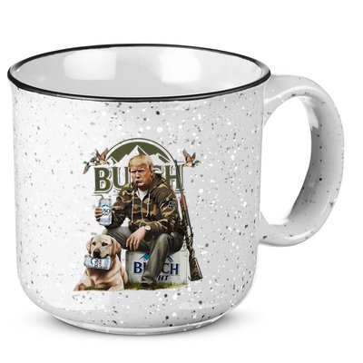 Retro Trump Hunting Deer Funny Beer Drinking Beer Hunting 15oz Campfire Ceramic Mug