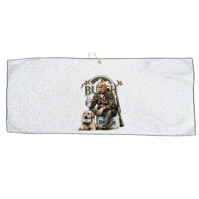 Retro Trump Hunting Deer Funny Beer Drinking Beer Hunting Large Microfiber Waffle Golf Towel
