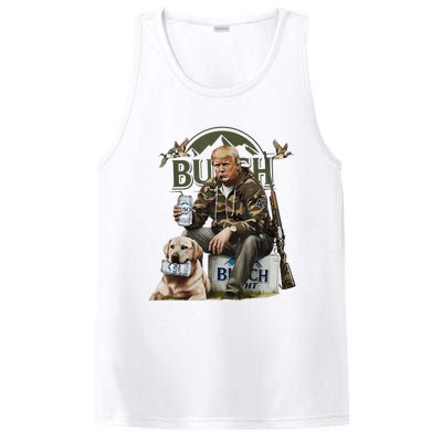 Retro Trump Hunting Deer Funny Beer Drinking Beer Hunting PosiCharge Competitor Tank