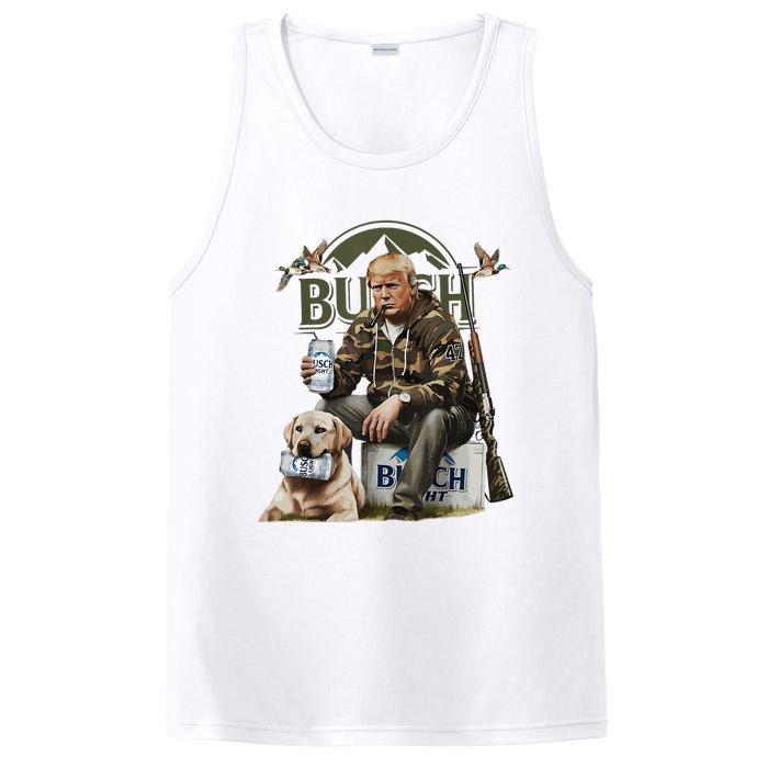 Retro Trump Hunting Deer Funny Beer Drinking Beer Hunting PosiCharge Competitor Tank