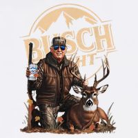 Retro Trump Hunting Deer Funny Beer Drinking Beer Hunting Cooling Performance Crew T-Shirt