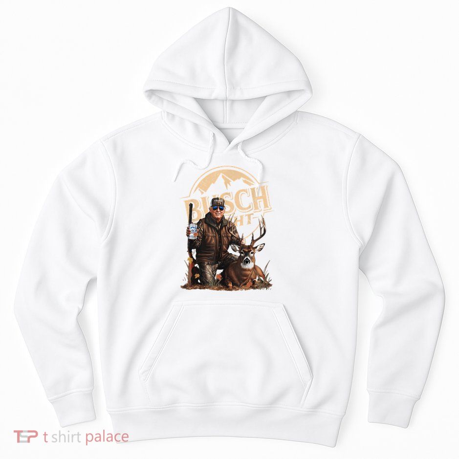 Retro Trump Hunting Deer Funny Beer Drinking Beer Hunting Hoodie
